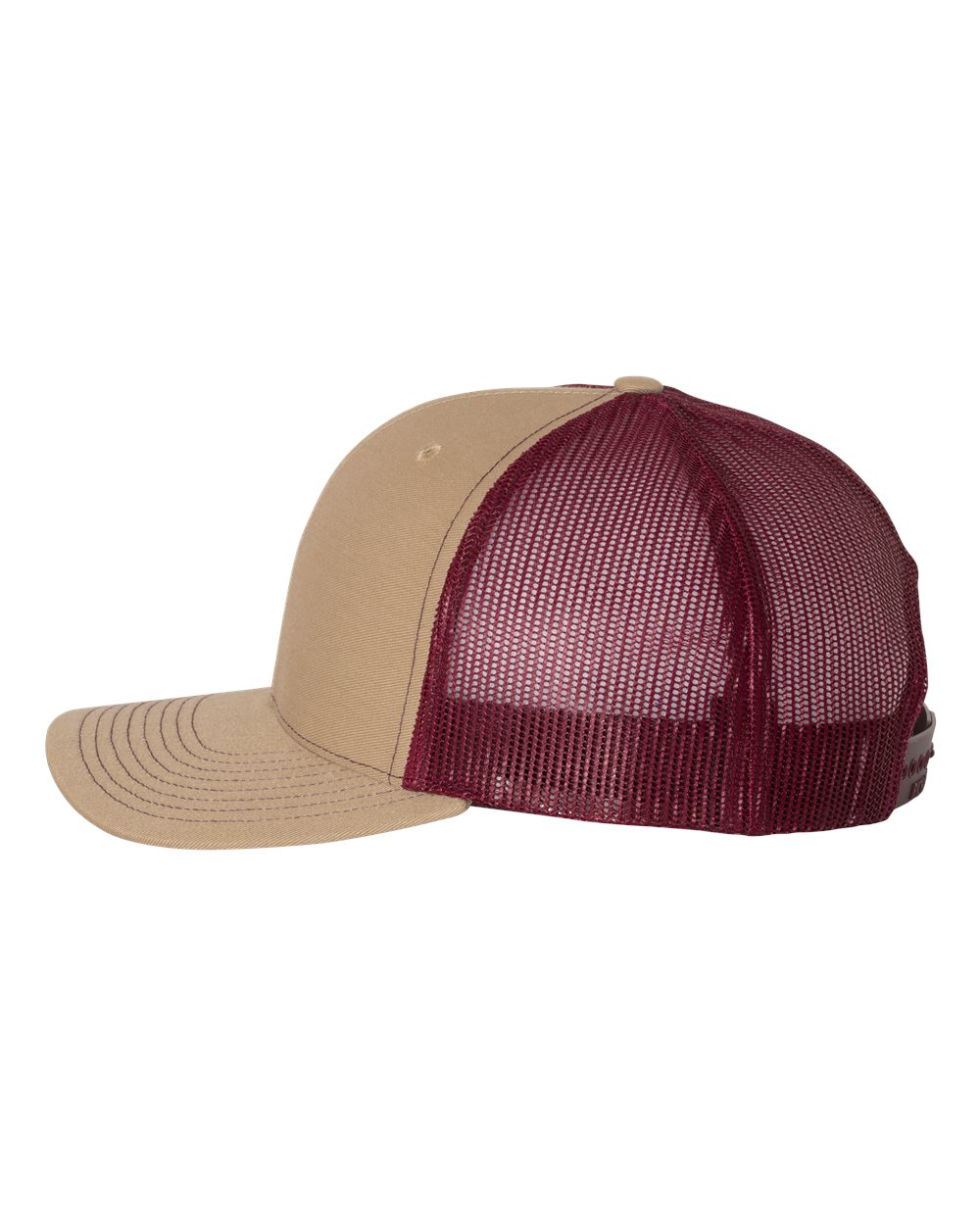Richardson 112 Trucker Hat -Khaki / Burgundy