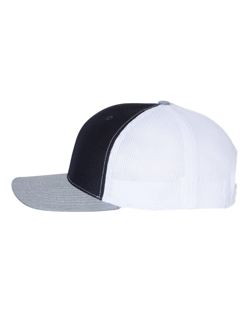 Richardson 112 Trucker Hat - Navy Blue / White / Heather Gray
