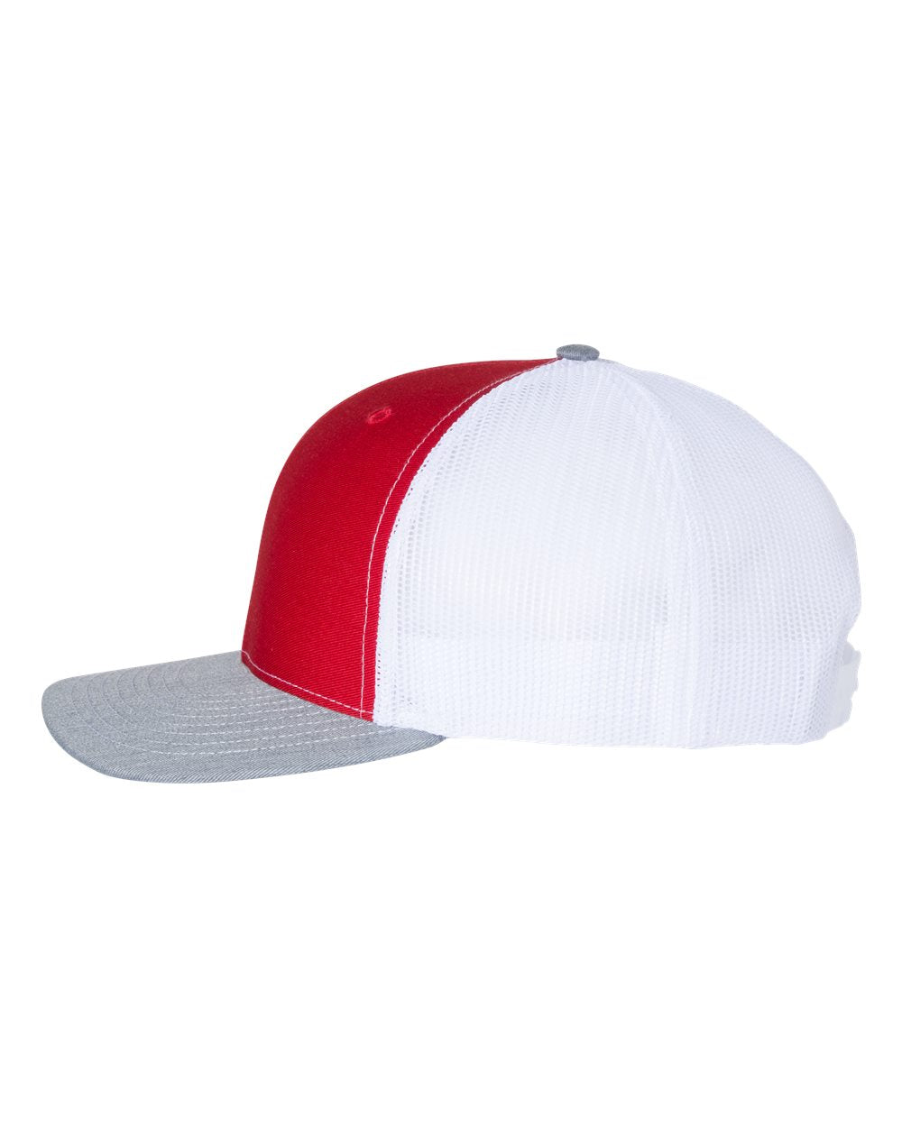 Richardson 112 Trucker Hat - Red / White / Grey