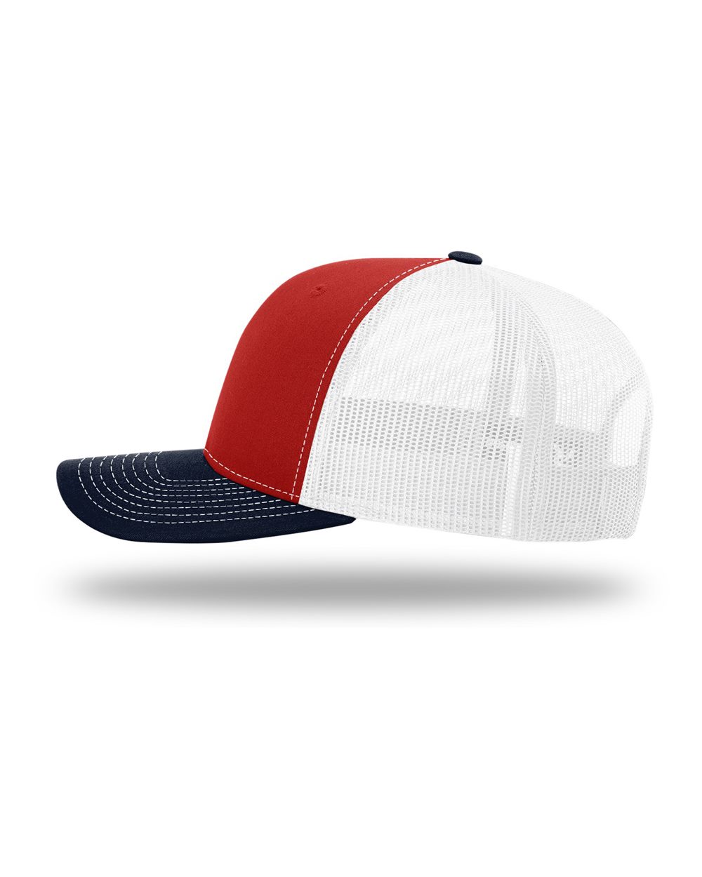 Richardson 112 Trucker Hat - Red / White / Navy