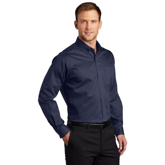 Port Authority® SuperPro™ Twill Shirt - True Navy