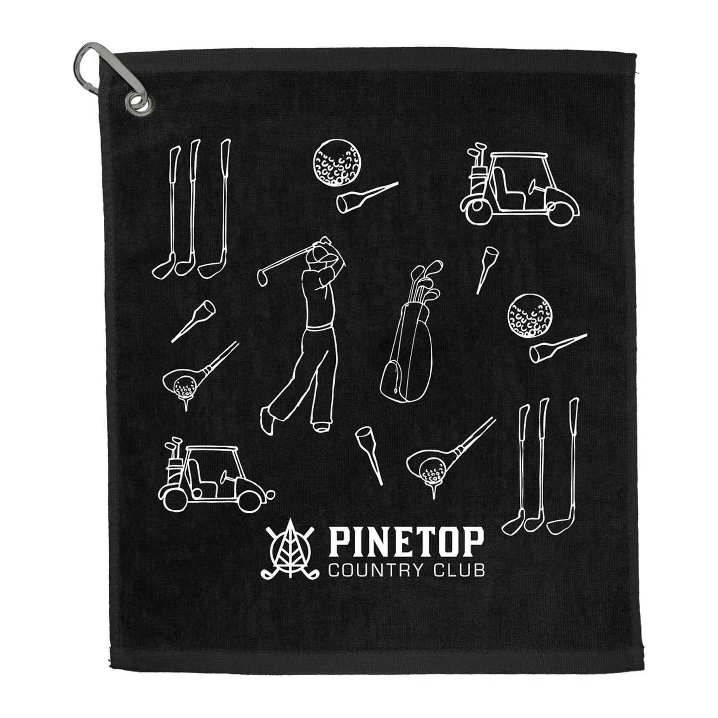 15" x 18" Terry Golf Towel - Black
