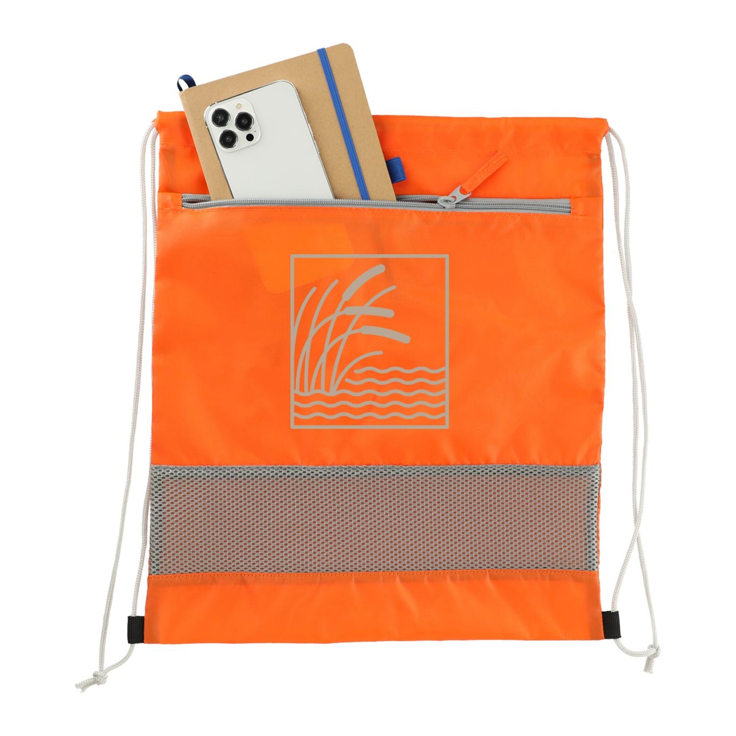 Sparks Recycled Drawstring Bag - Orange
