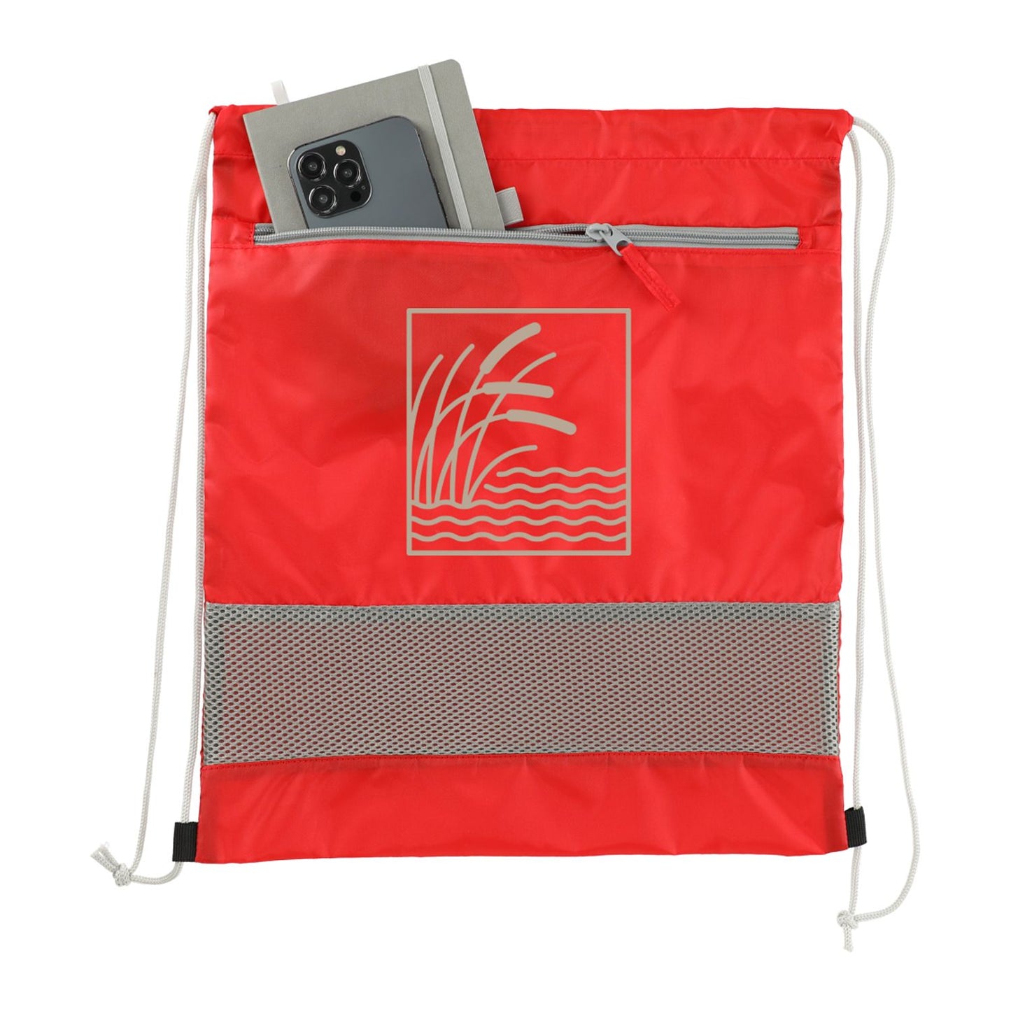 Sparks Recycled Drawstring Bag - Red