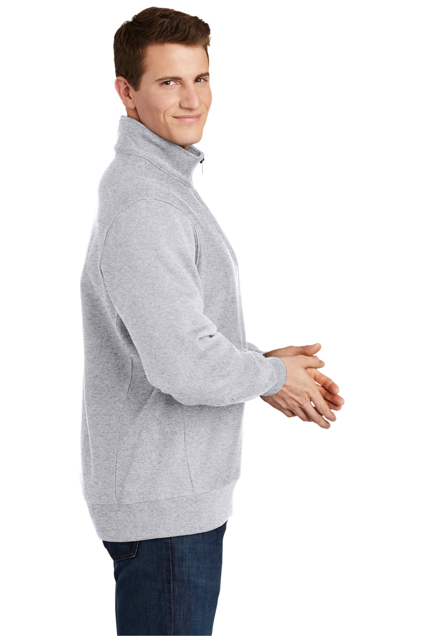Sport-Tek® Super Heavyweight 1/4-Zip Pullover Sweatshirt - Athletic Heather