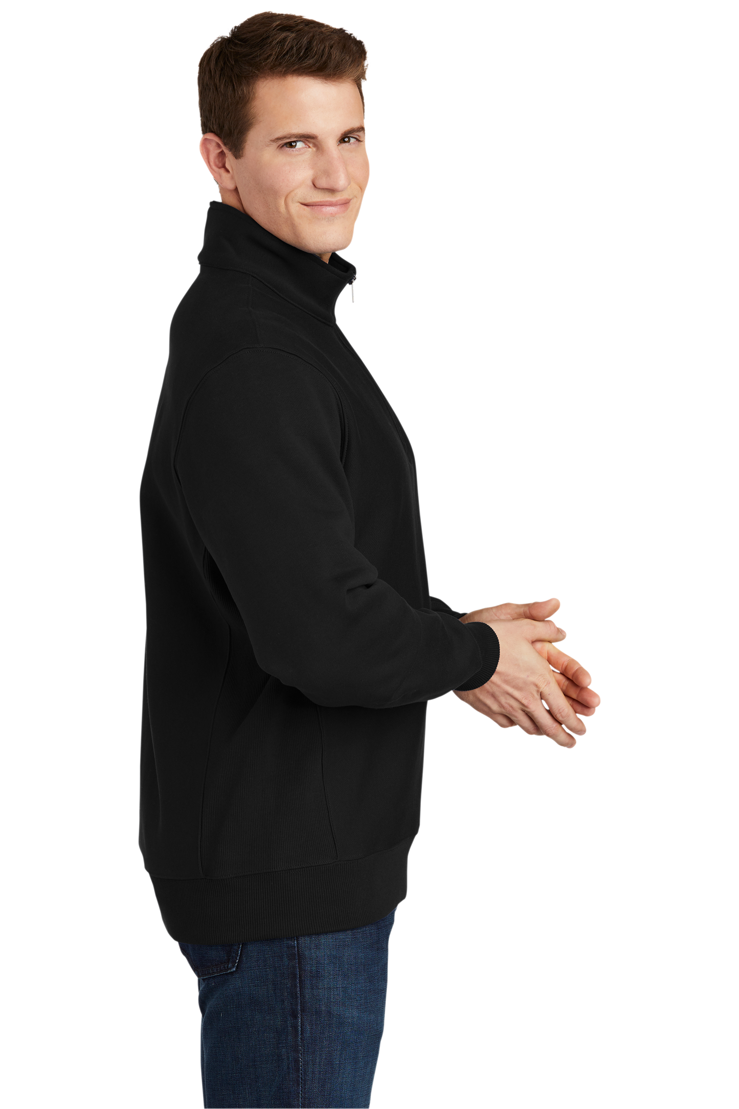 Sport-Tek® Super Heavyweight 1/4-Zip Pullover Sweatshirt - Black