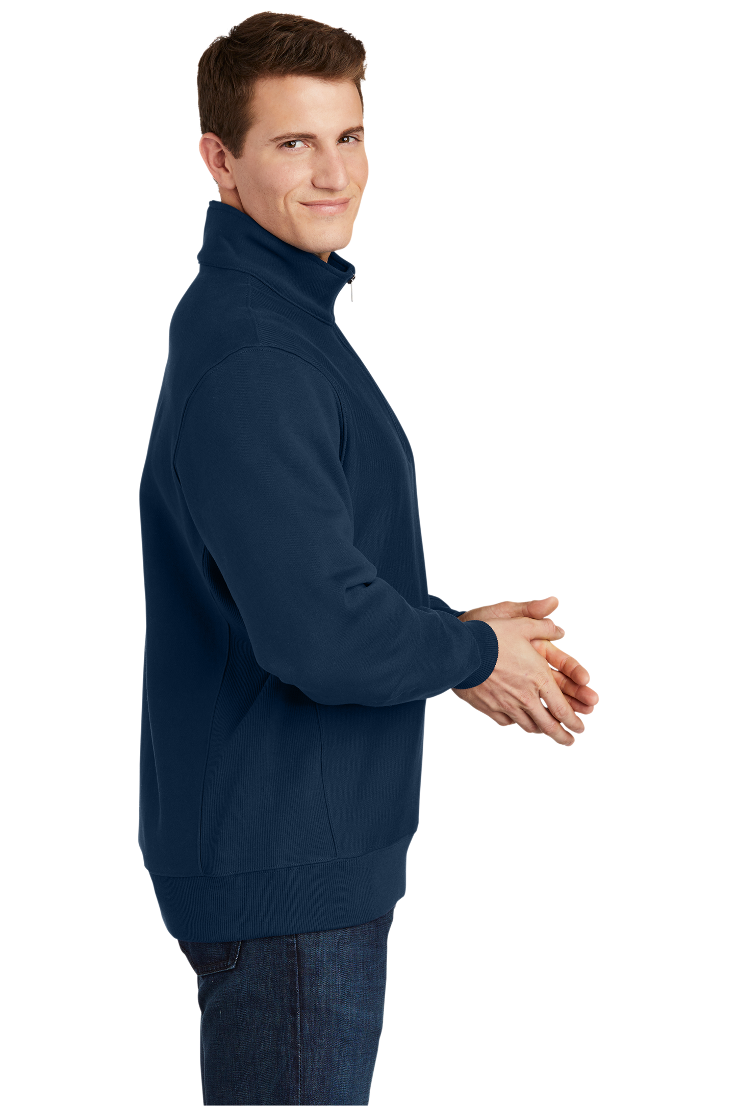 Sport-Tek® Super Heavyweight 1/4-Zip Pullover Sweatshirt - True Navy