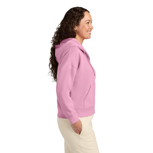 Stanley/Stella Women’s Stella Ida Full-Zip Hooded Sweatshirt - Bubble Pink