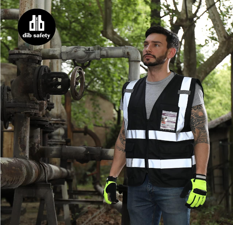 Dib Safety Reflective Vest - Black