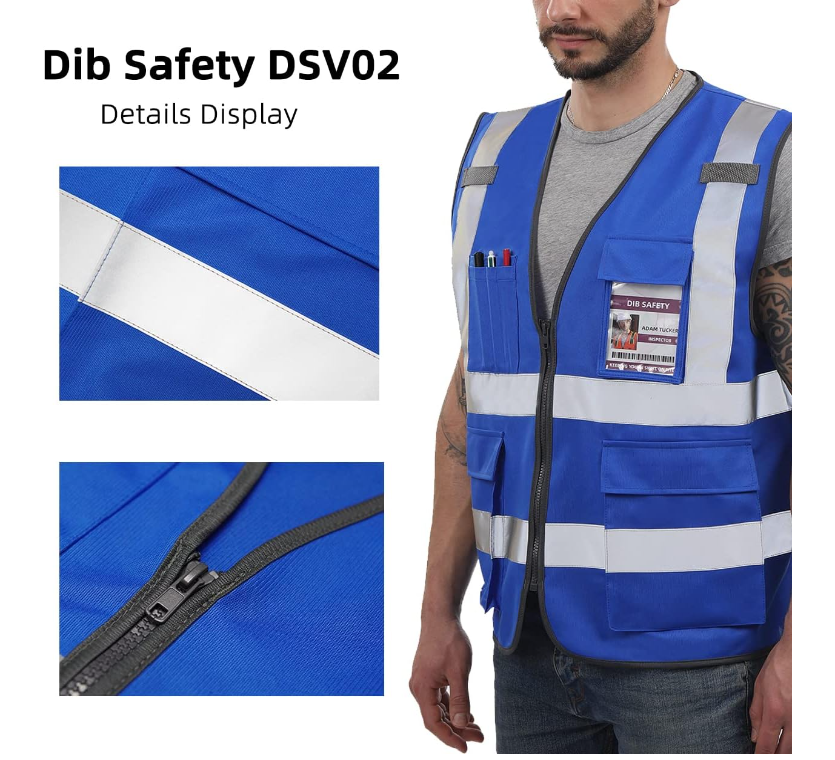 Dib Safety Reflective Vest - Blue