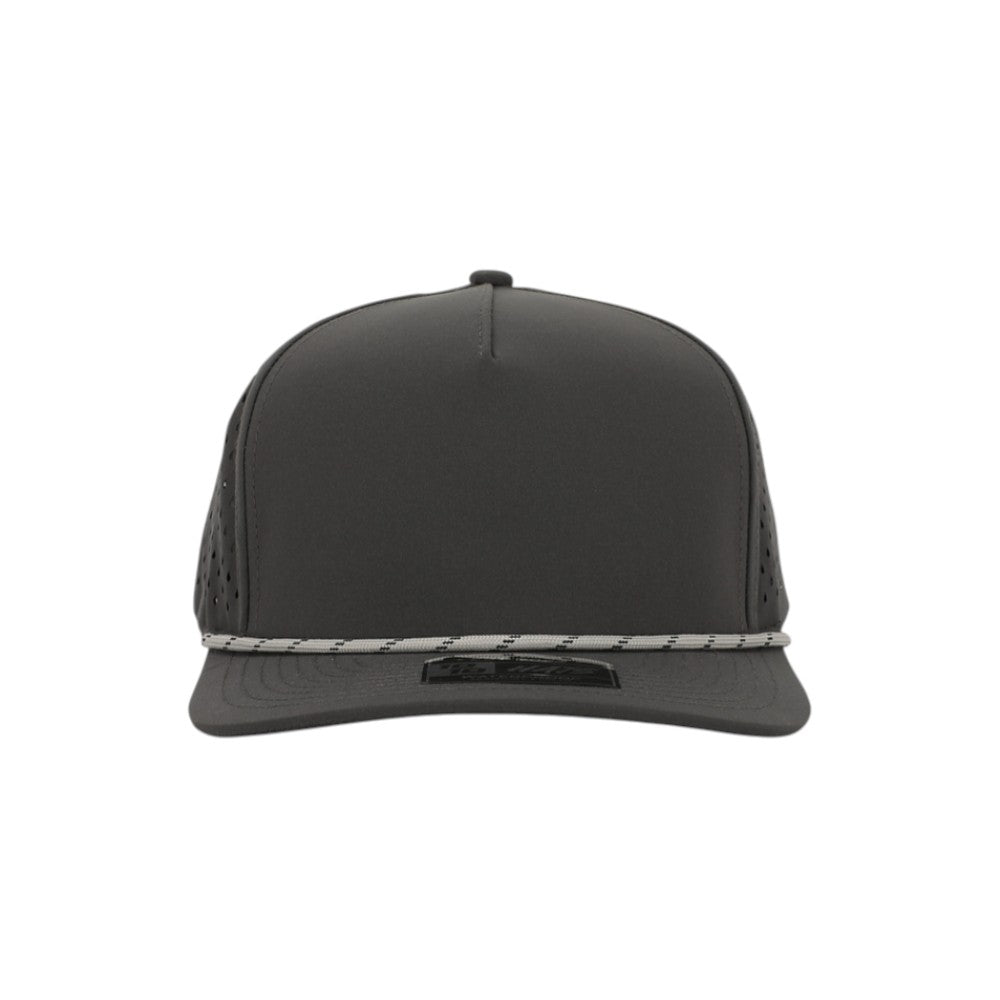 1010 Hats Five-panel Rope Dry-Fit Performance Hat - Dark Gray/ Light Gray-Black