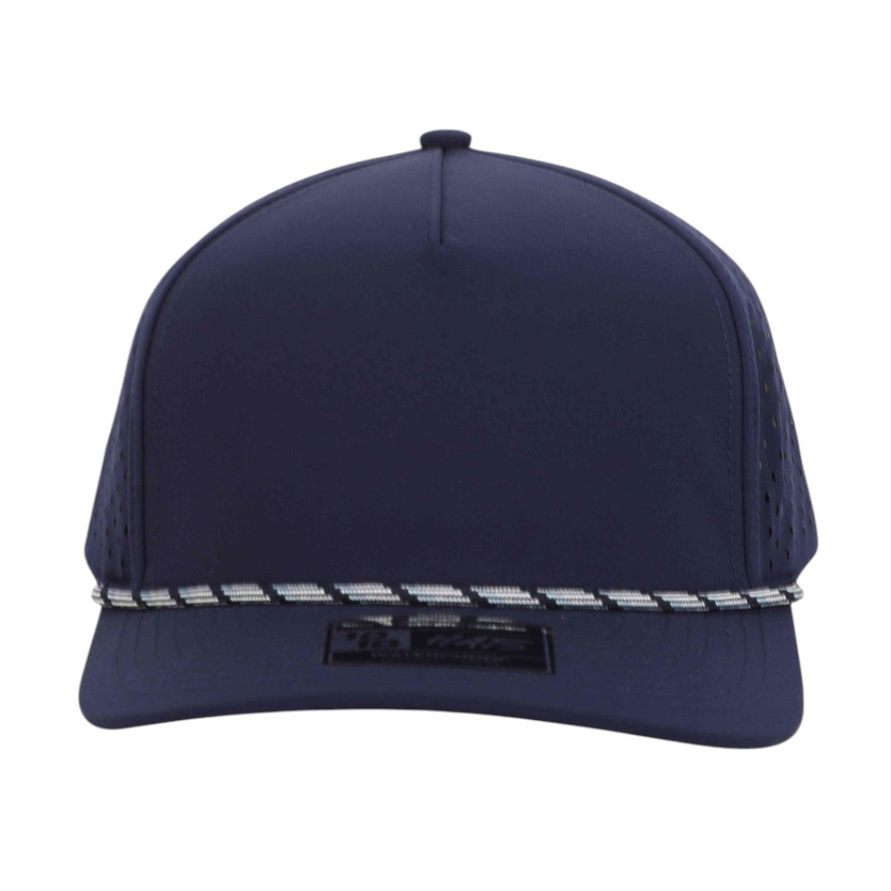 1010 Hats Five-panel Rope Dry-Fit Performance Hat - Navy/ Navy-White