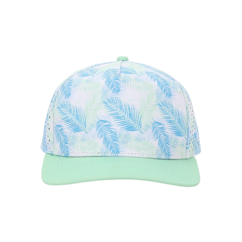 1010 Hats Five-panel Dry-Fit Performance Hat - Paste Palms/Pastel Green