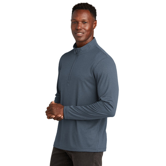 TravisMathew Coto Performance 1/4-Zip - Vintage Indigo/Black