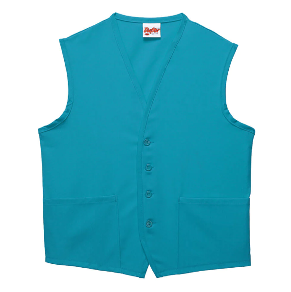 Two Pocket Unisex Vest - Turquoise