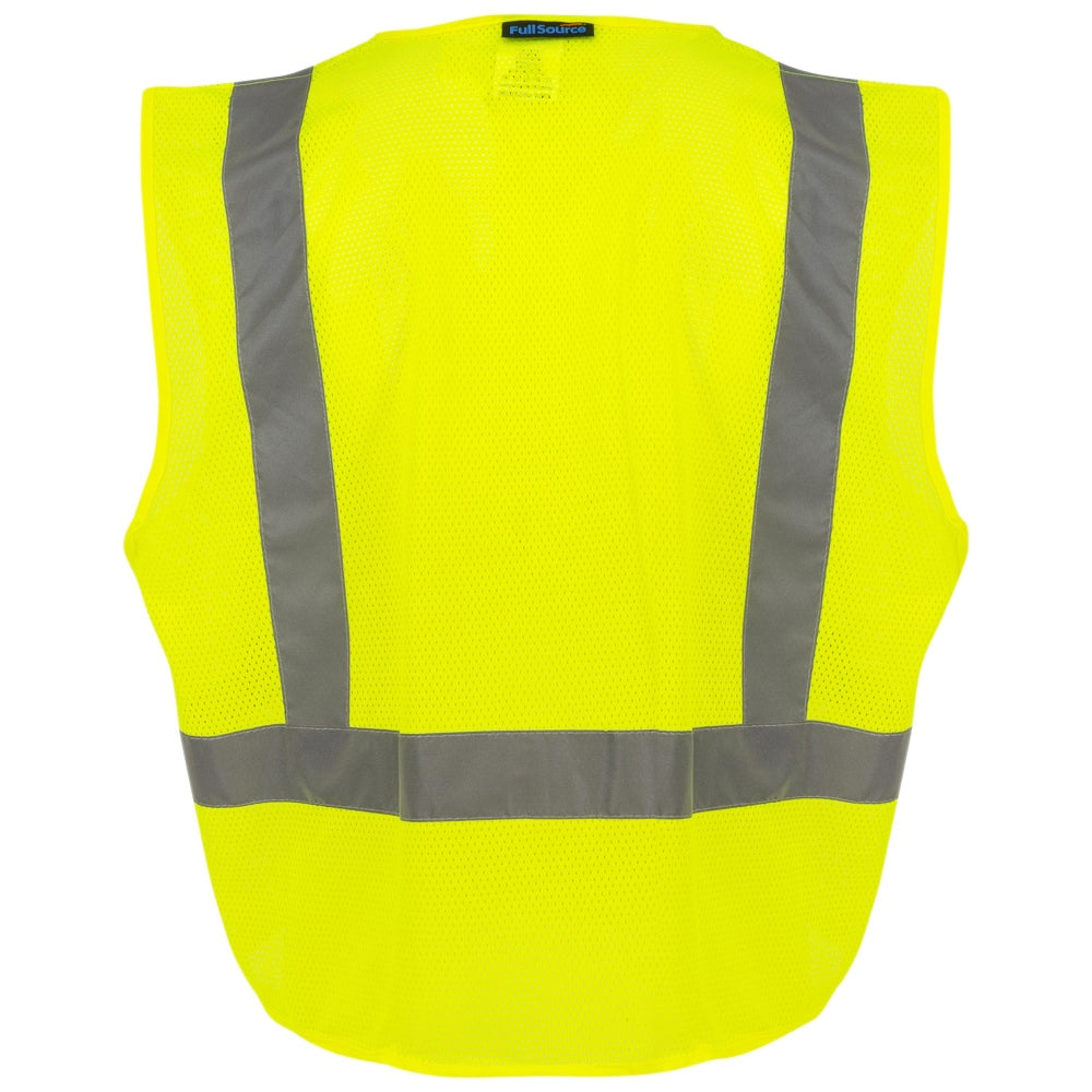 Full Source US2OM19 Type R Class 2 Mesh Safety Vest - Yellow