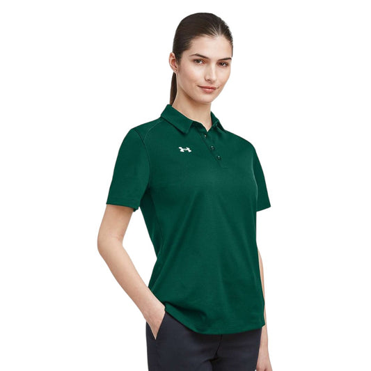 Under Armour Women's Tech™ Polo - Forest Green/White