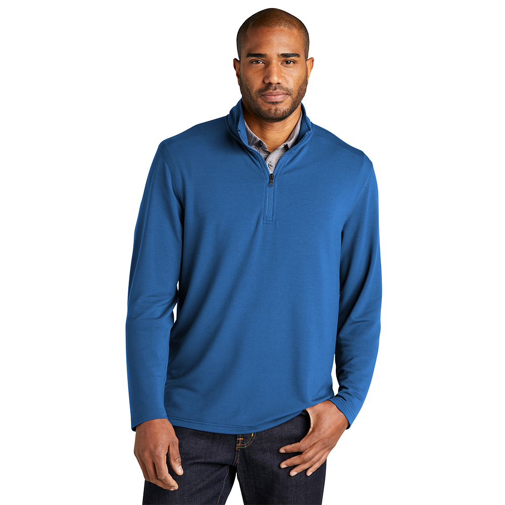 Port Authority® Microterry 1/4-Zip Pullover - Aegean Blue