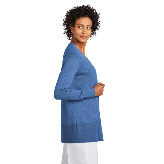 Brooks Brothers® Women’s Cotton Stretch Long Cardigan Sweater - Charter Blue Heather