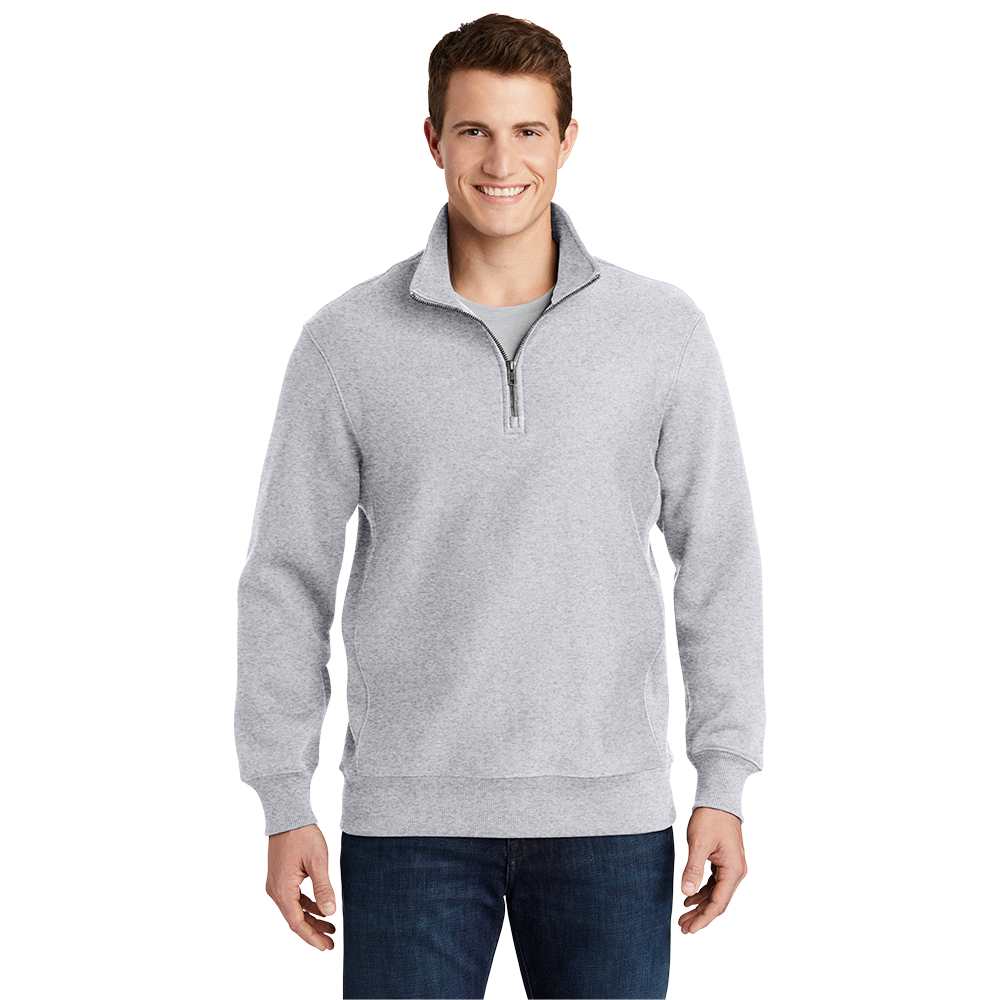 Sport-Tek® Super Heavyweight 1/4-Zip Pullover Sweatshirt - Athletic Heather
