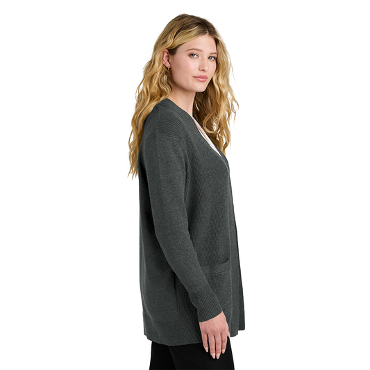 Port Authority® Women’s Easy Care Open-Front Cardigan Sweater - Charcoal Heather