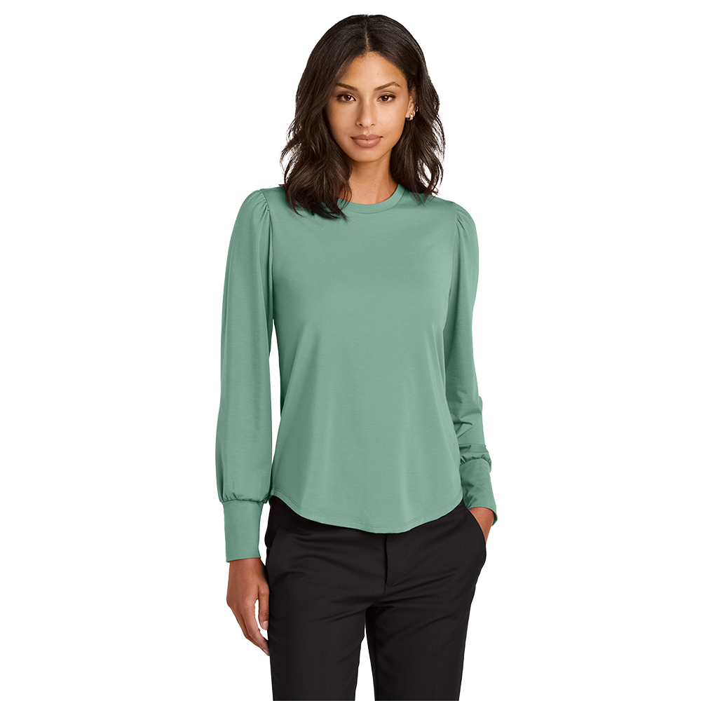 Mercer+Mettle® Women’s Stretch Jersey Long Sleeve Blouson Top - Sage