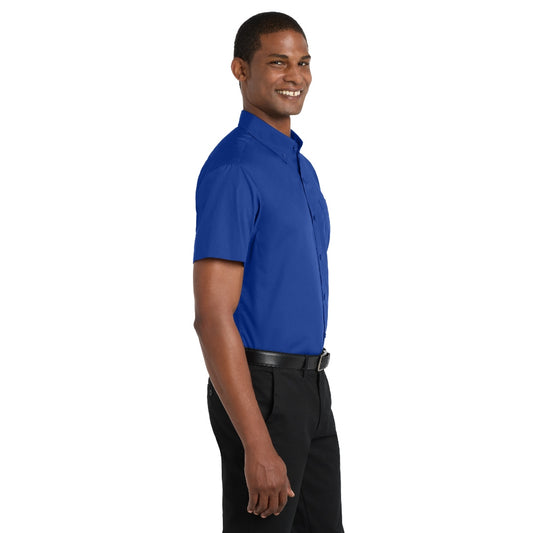 Port Authority® Short Sleeve Carefree Poplin Shirt - True Royal