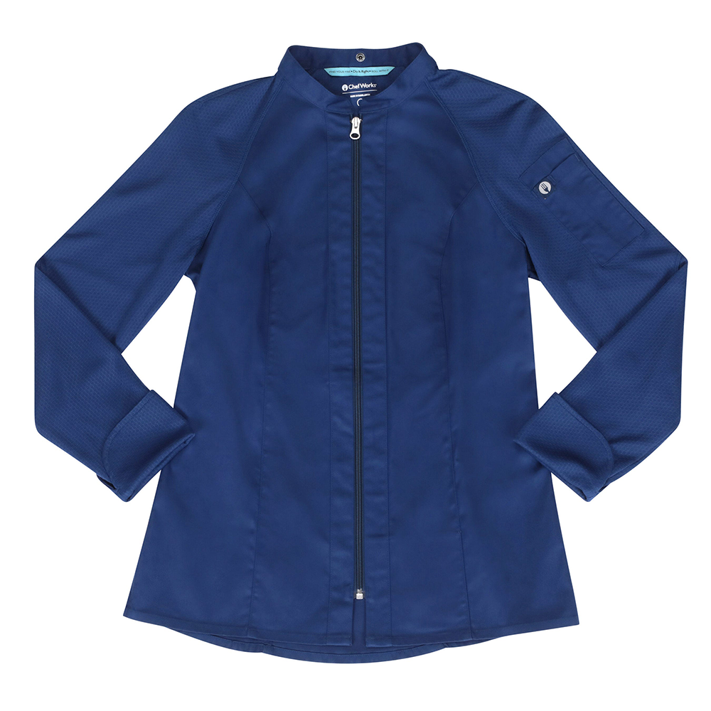 WOMEN NEPAL CHEF COAT - Ocean Blue