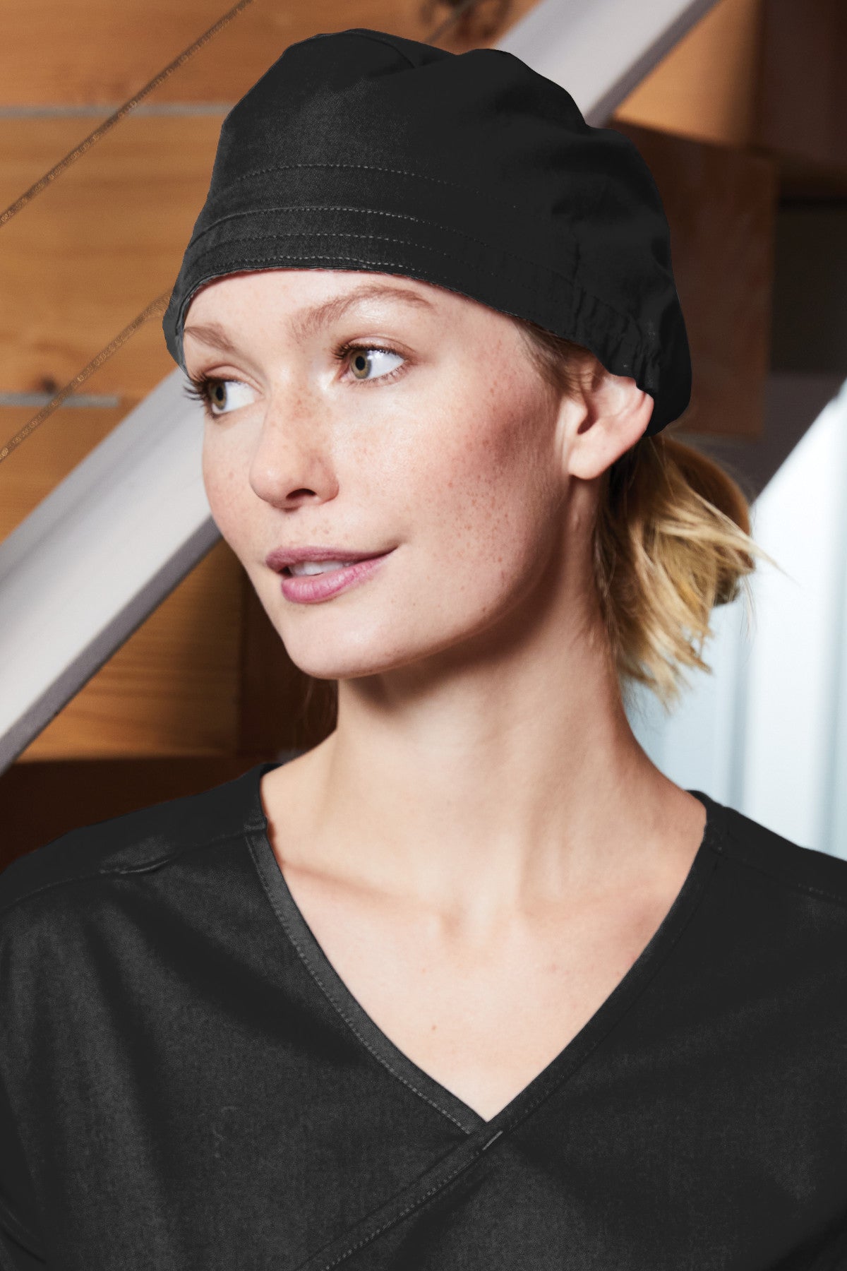 WonderWink® WorkFlex™ Scrub Cap - Black