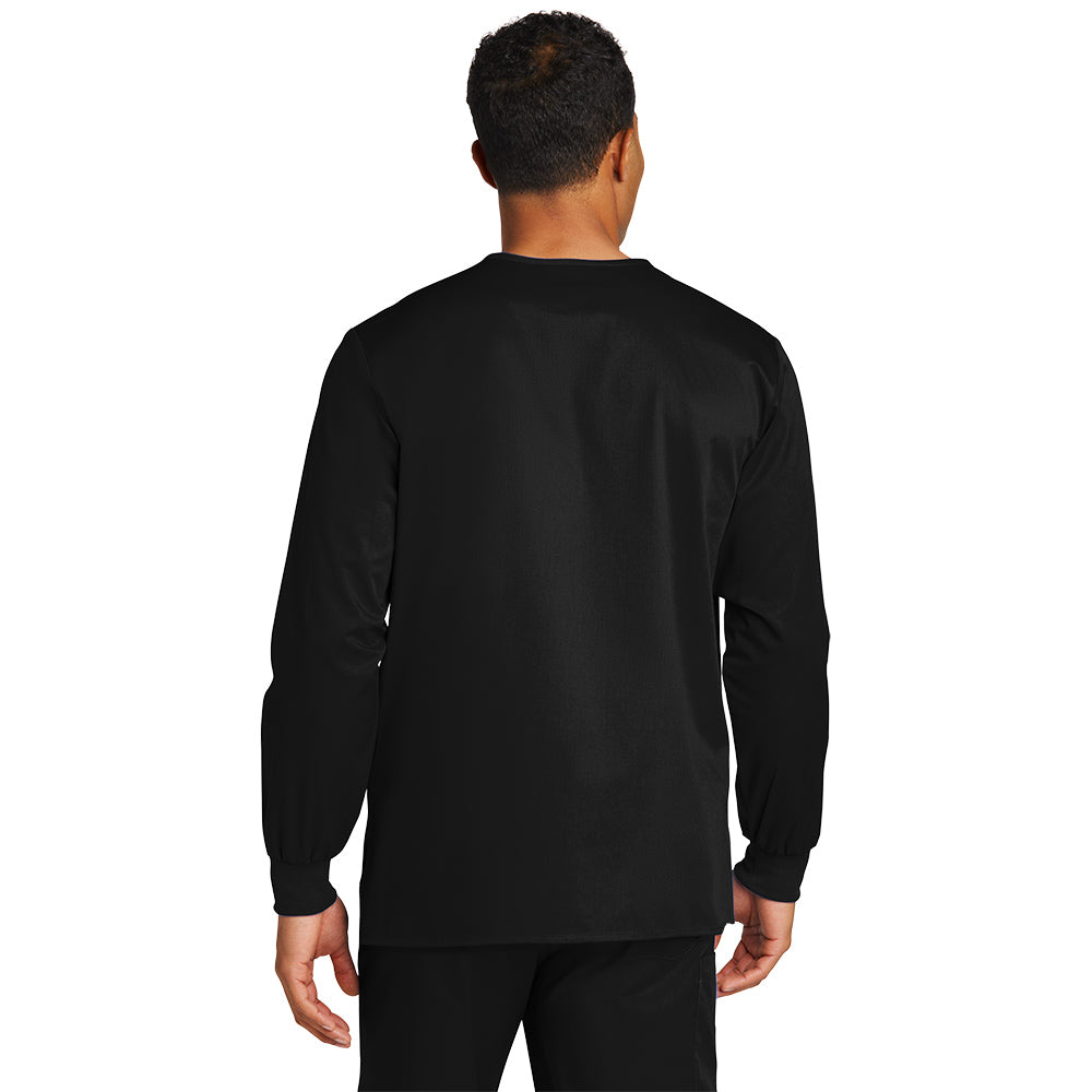 Wink™ Unisex WorkFlex™ Snap-Front Scrub Jacket - Black