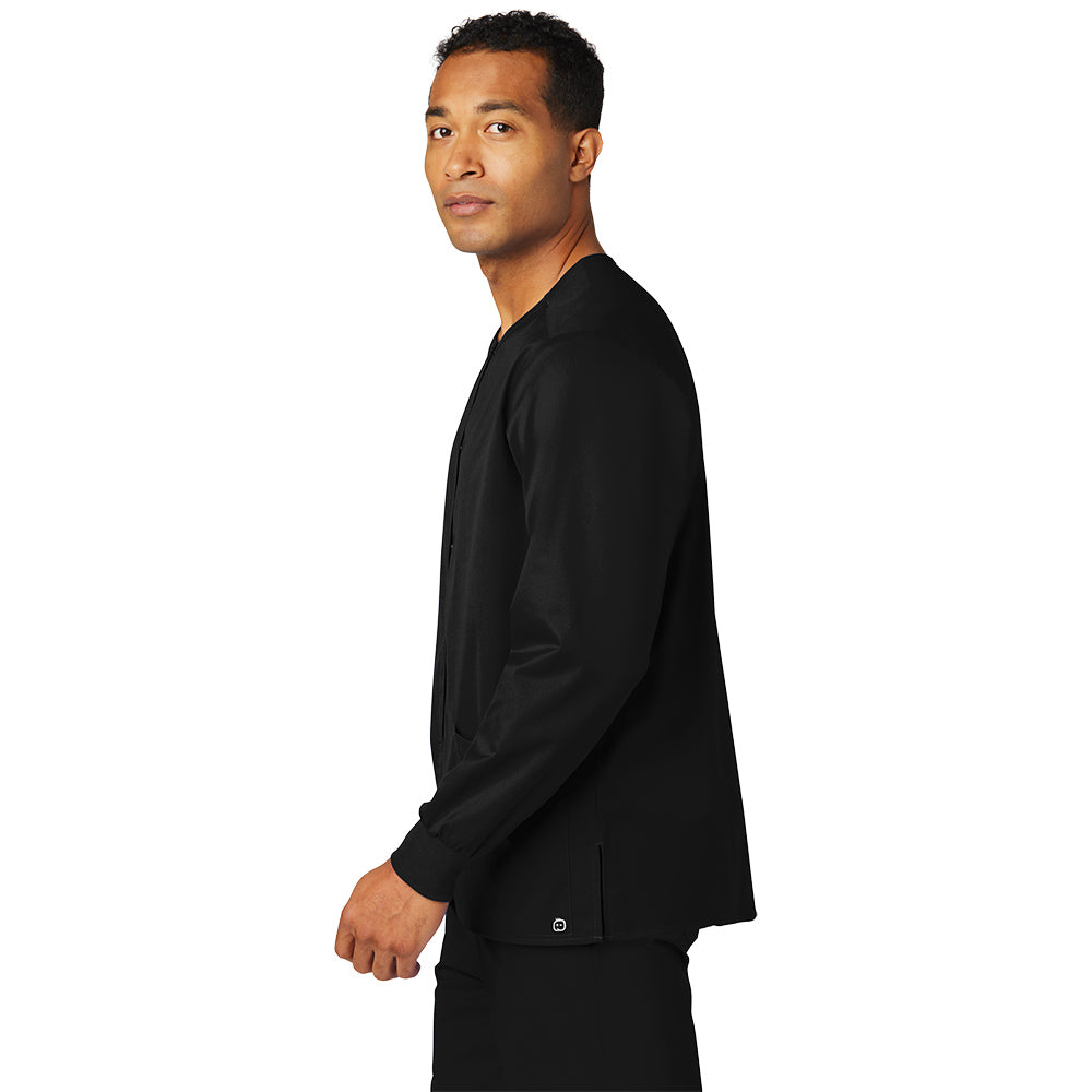 Wink™ Unisex WorkFlex™ Snap-Front Scrub Jacket - Black