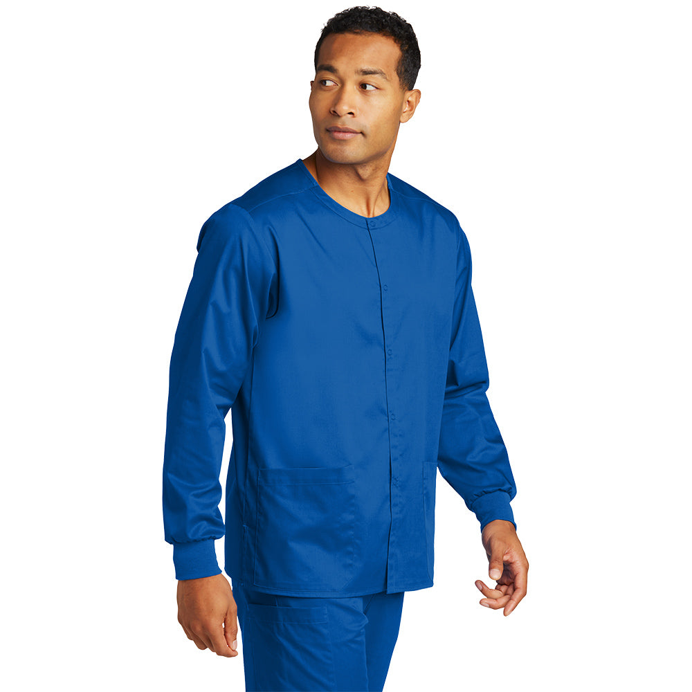 Wink™ Unisex WorkFlex™ Snap-Front Scrub Jacket - Royal