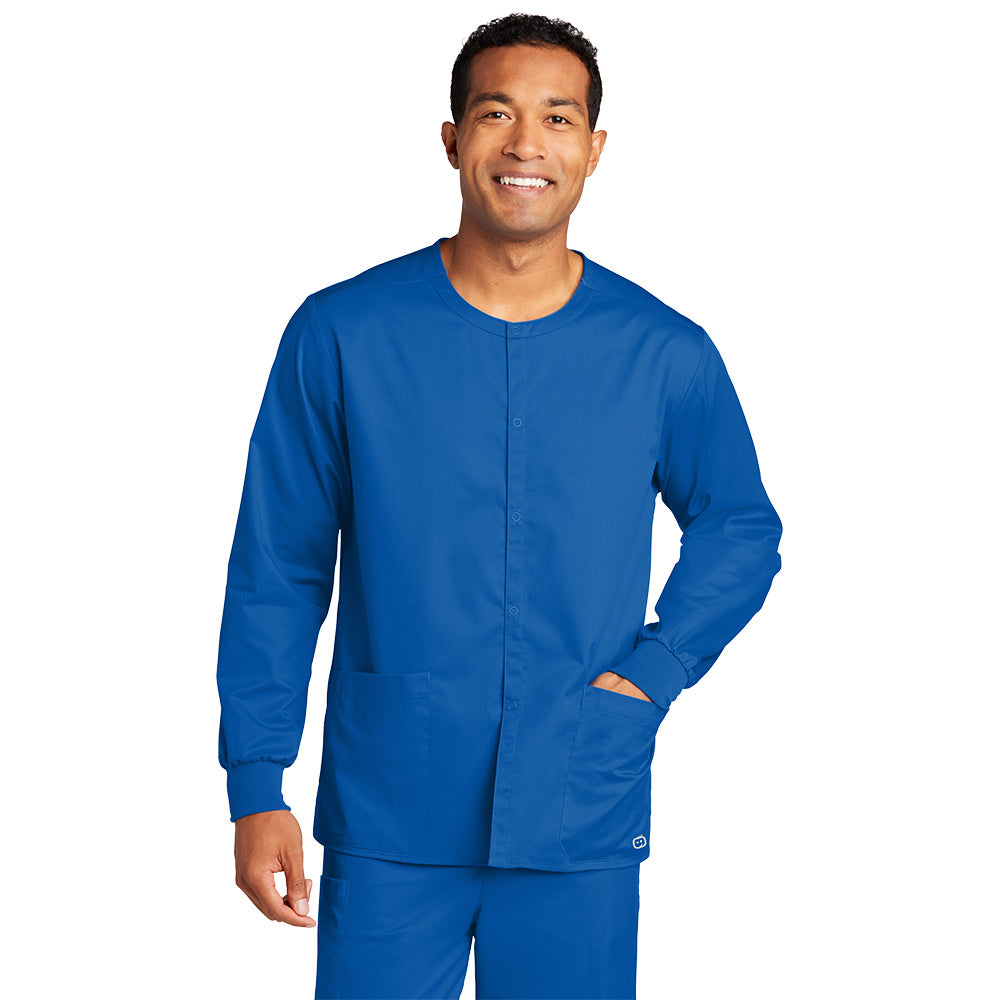 Wink™ Unisex WorkFlex™ Snap-Front Scrub Jacket - Royal