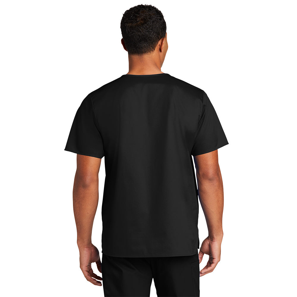 WonderWink® Men’s WorkFlex™ Mock Wrap Top - Black