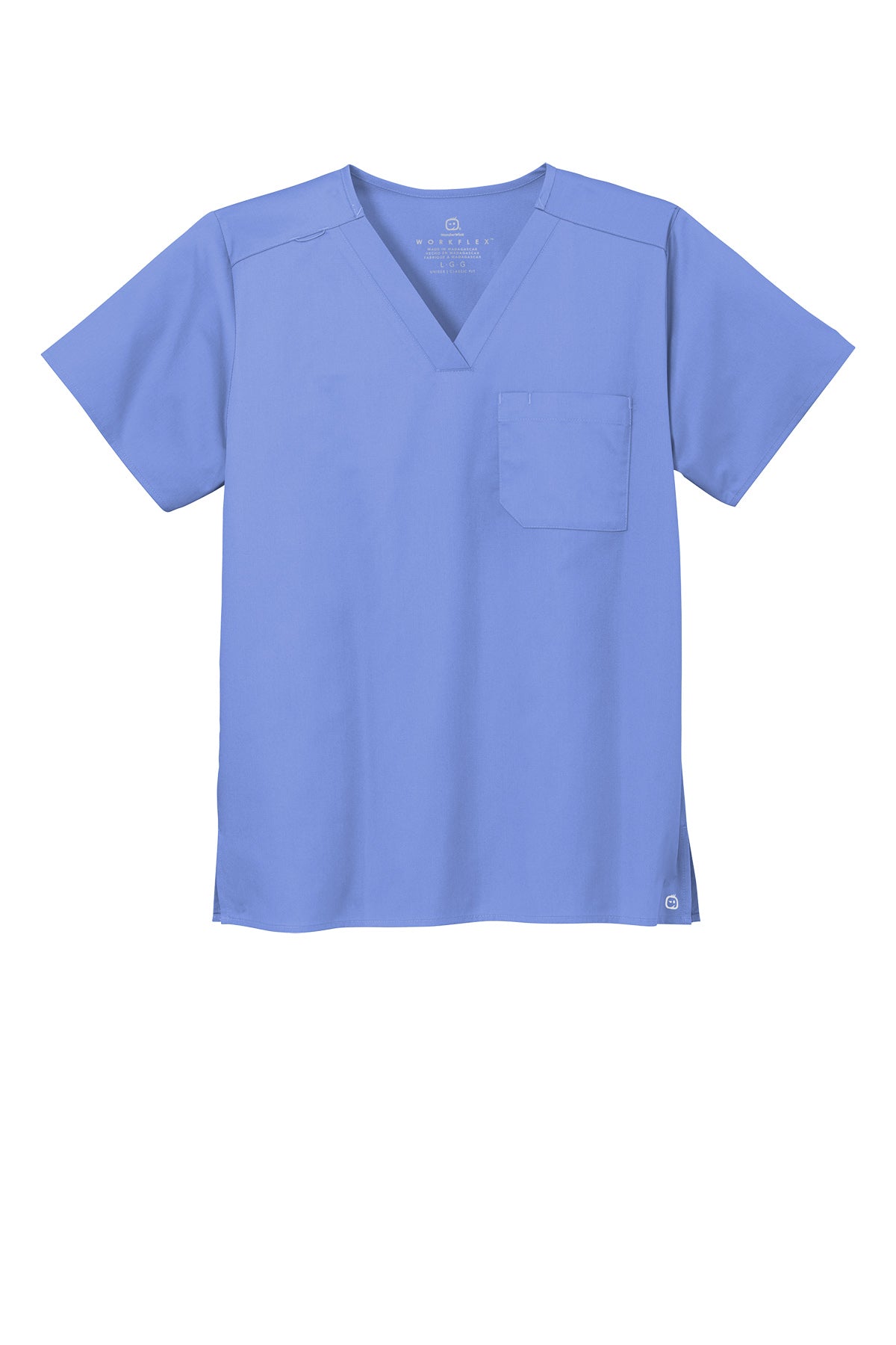 WonderWink® Men’s WorkFlex™ Mock Wrap Top - Ceil Blue