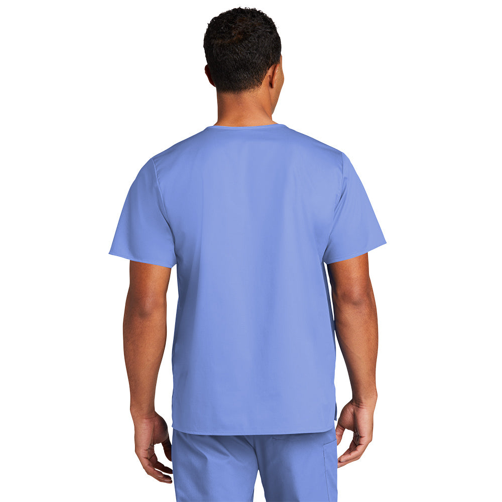 WonderWink® Men’s WorkFlex™ Mock Wrap Top - Ceil Blue