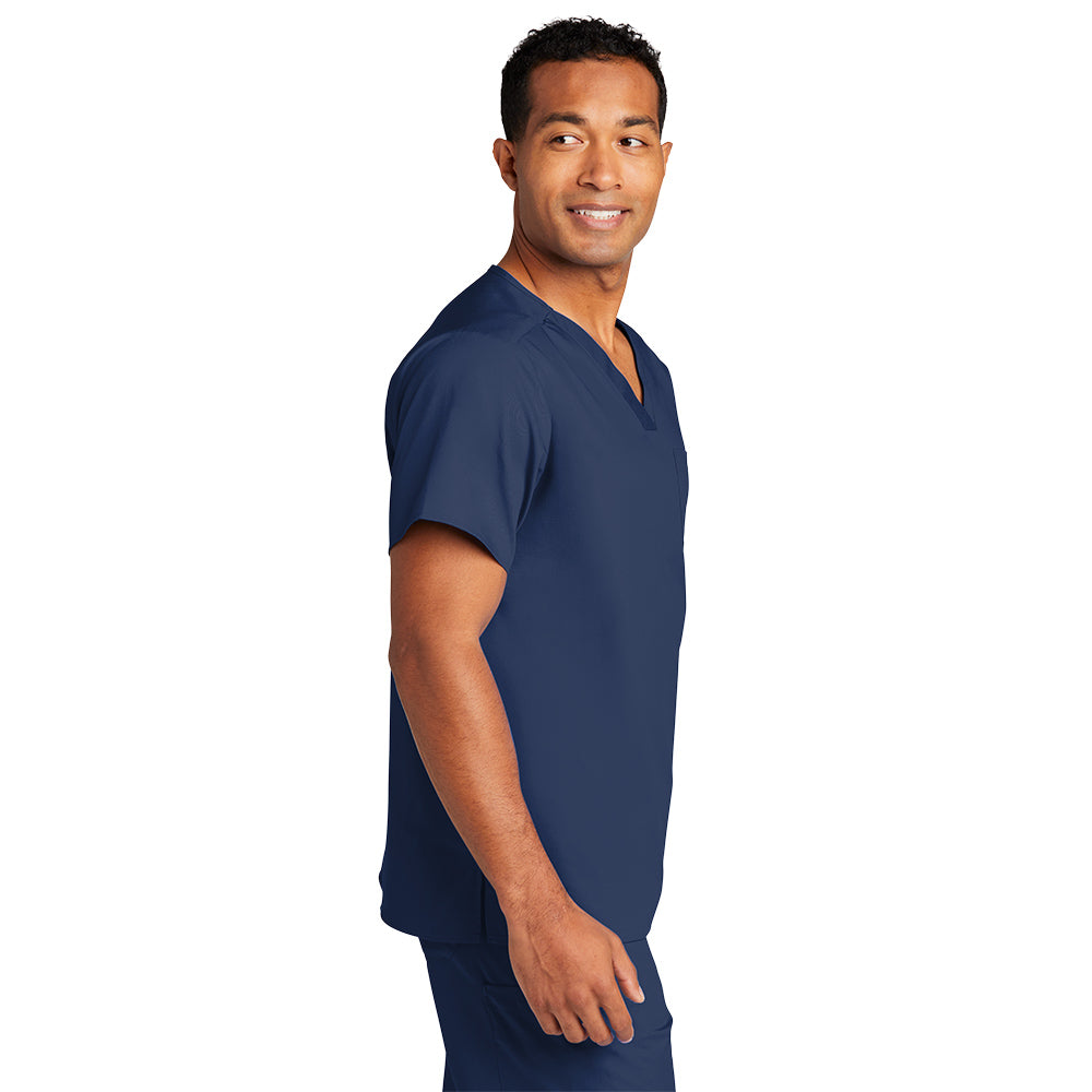 WonderWink® Men’s WorkFlex™ Mock Wrap Top - Navy