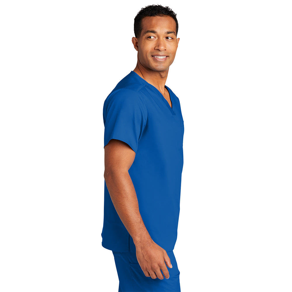 WonderWink® Men’s WorkFlex™ Mock Wrap Top - Royal