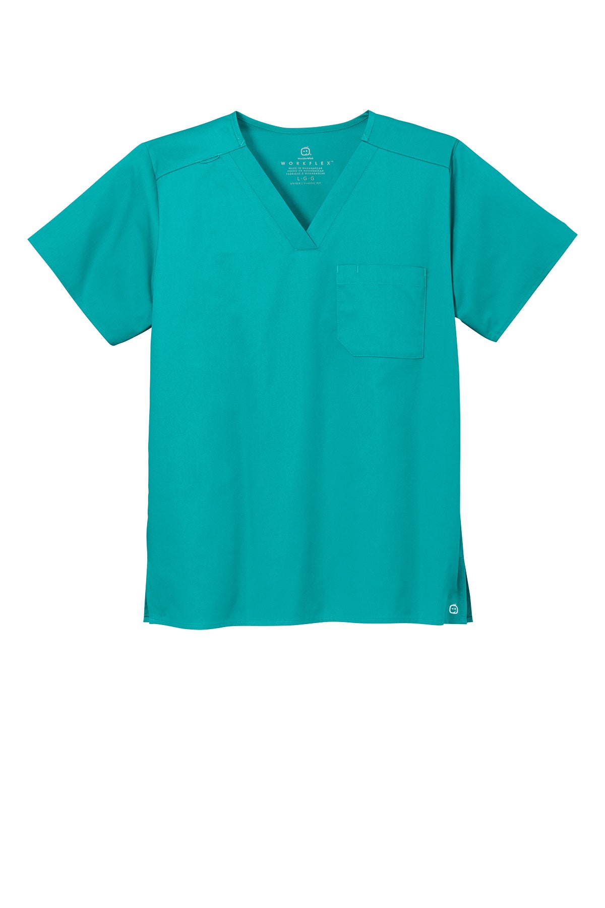 WonderWink® Men’s WorkFlex™ Mock Wrap Top - Teal