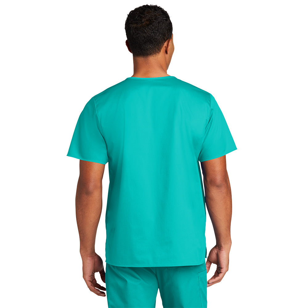 WonderWink® Men’s WorkFlex™ Mock Wrap Top - Teal