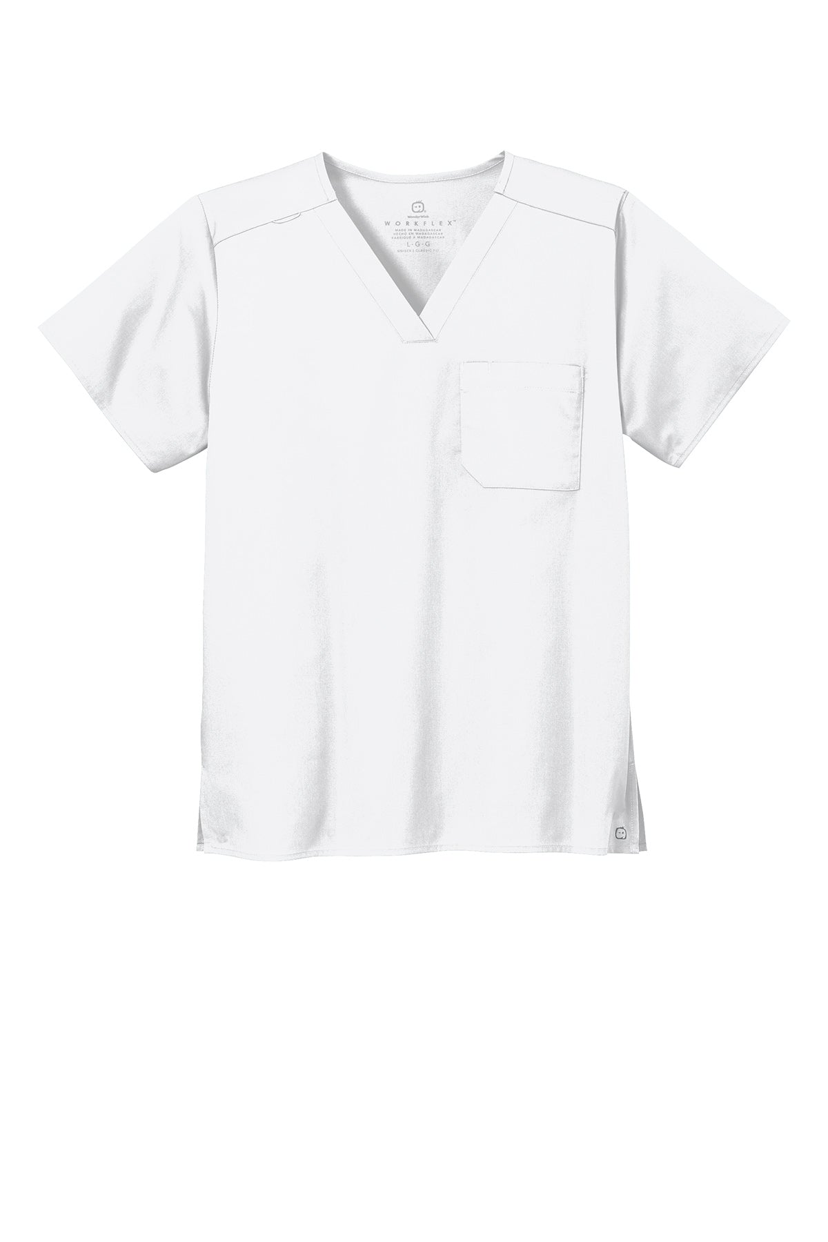 WonderWink® Men’s WorkFlex™ Mock Wrap Top - White