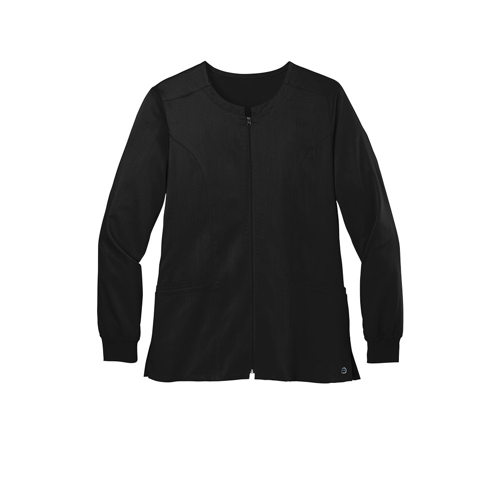 Wink™ Women’s Premiere Flex™ Full-Zip Scrub Jacket - Black