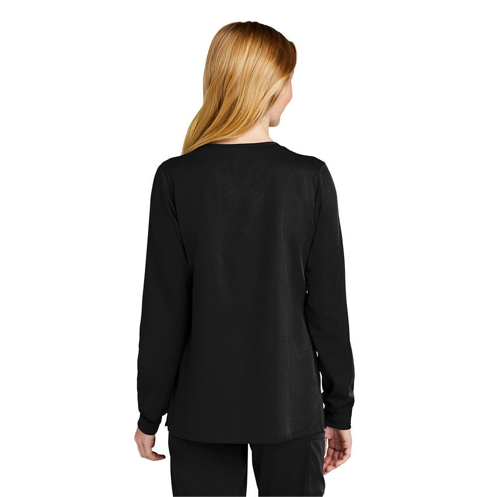 Wink™ Women’s Premiere Flex™ Full-Zip Scrub Jacket - Black