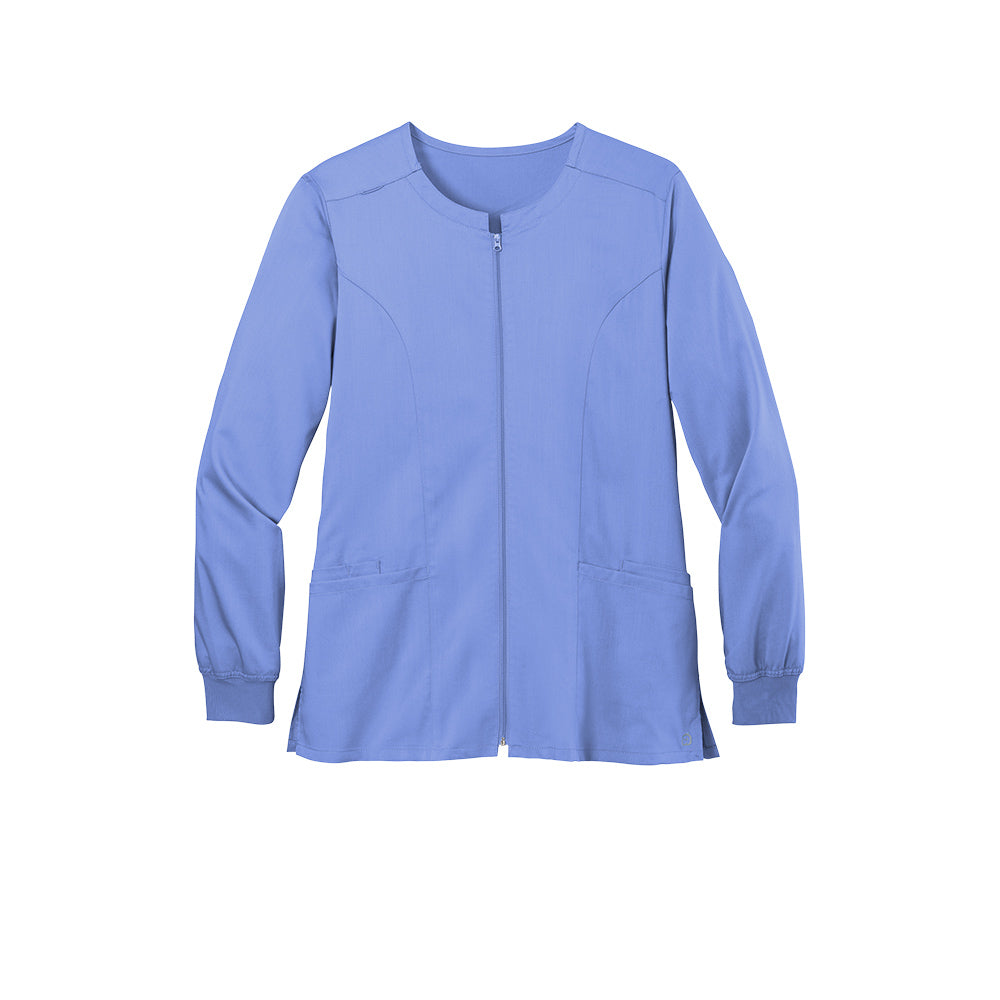 Wink™ Women’s Premiere Flex™ Full-Zip Scrub Jacket - Ceil Blue