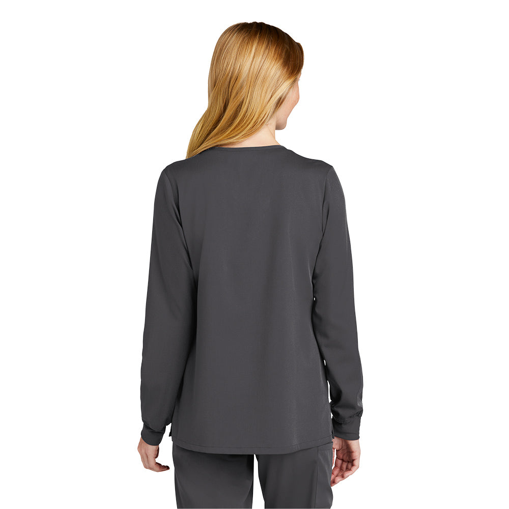 Wink™ Women’s Premiere Flex™ Full-Zip Scrub Jacket - Pewter