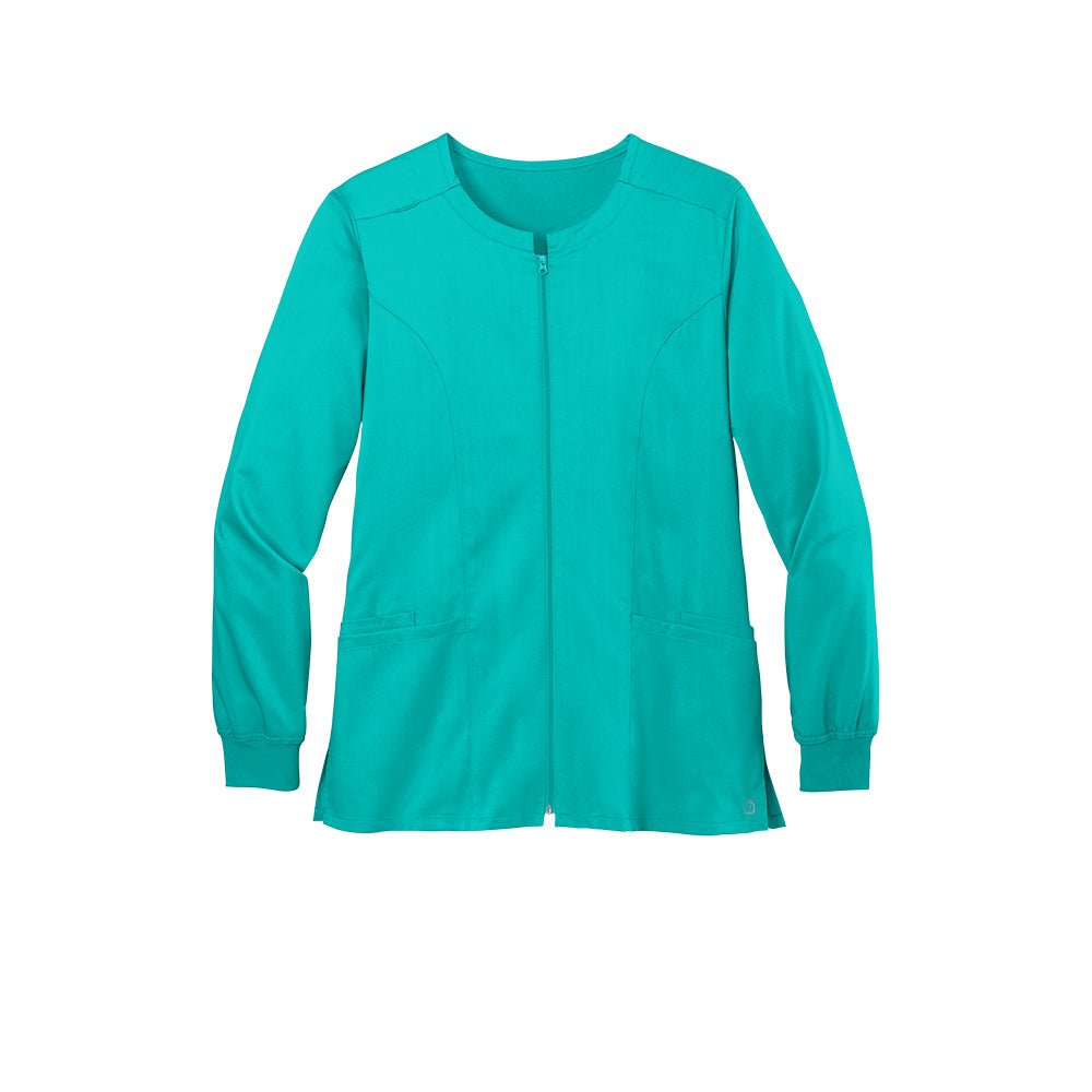 Wink™ Women’s Premiere Flex™ Full-Zip Scrub Jacket - Teal Blue