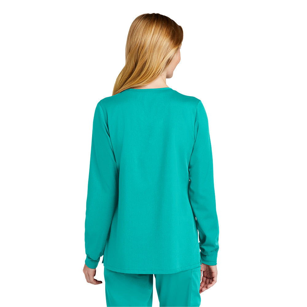 Wink™ Women’s Premiere Flex™ Full-Zip Scrub Jacket - Teal Blue