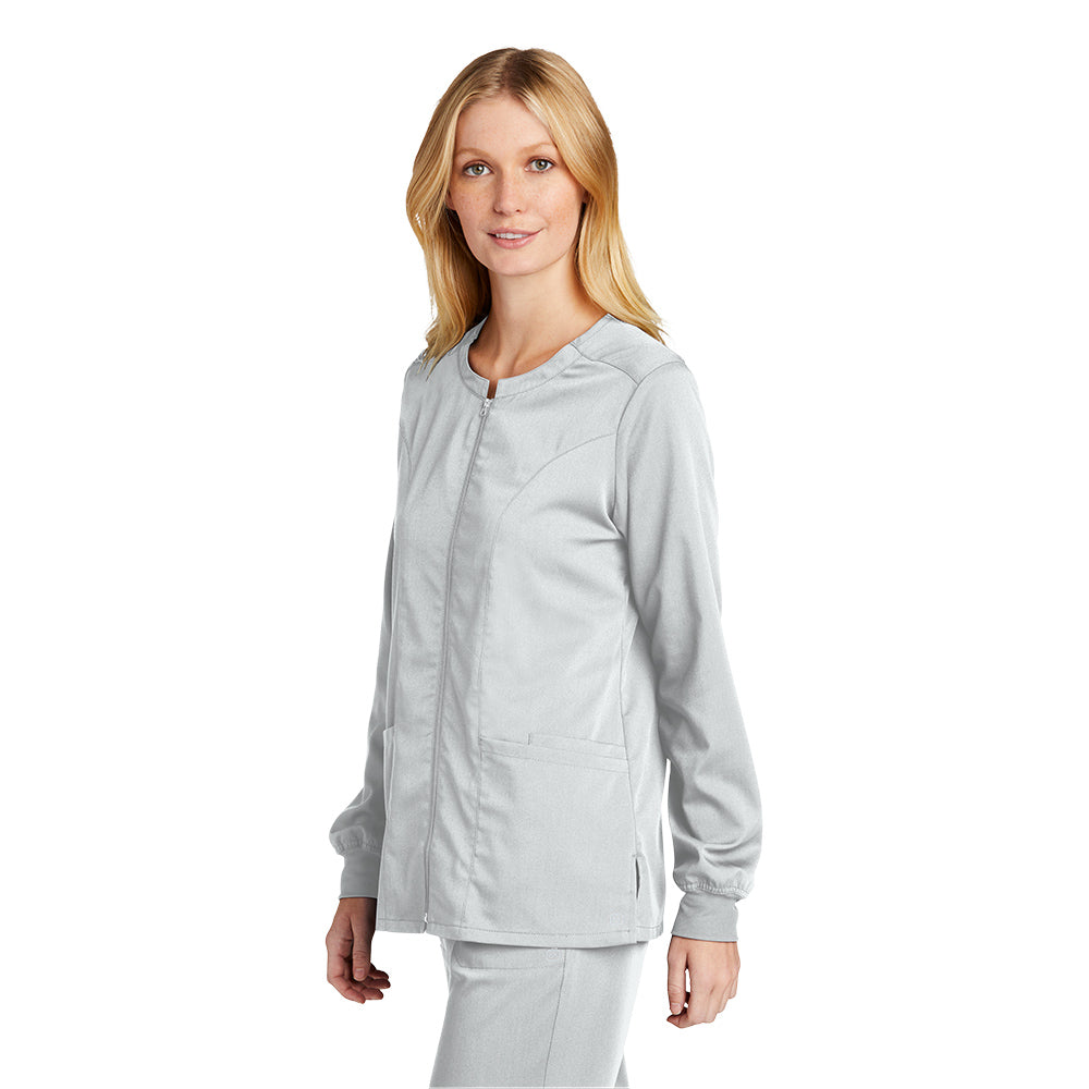 Wink™ Women’s Premiere Flex™ Full-Zip Scrub Jacket - White