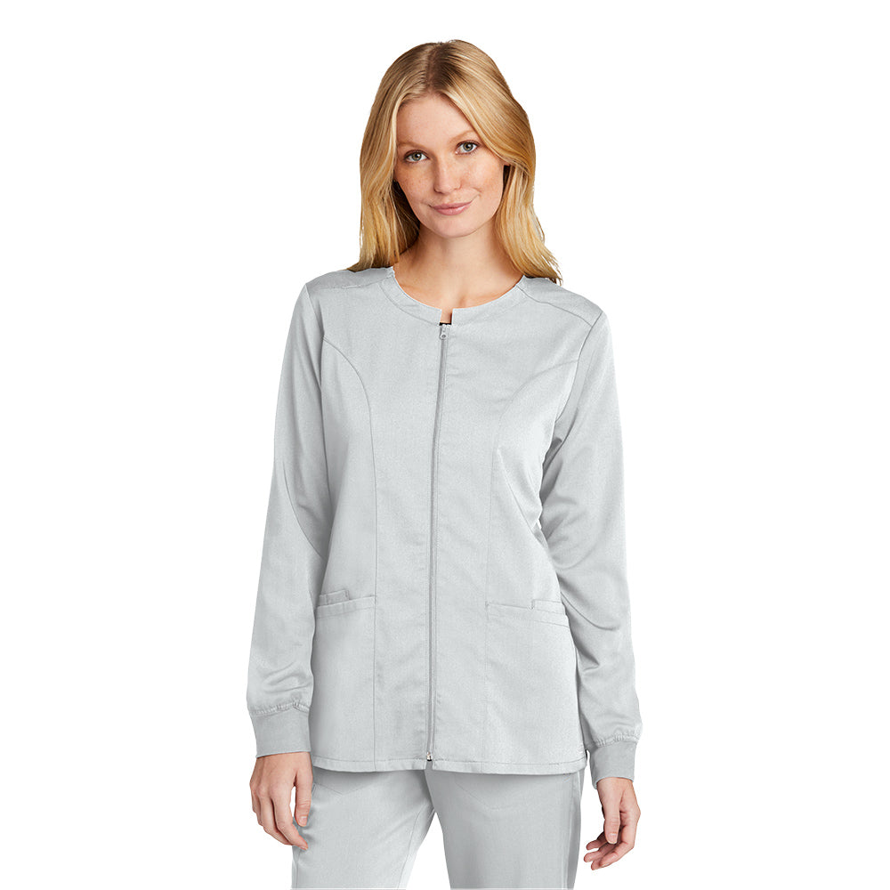Wink™ Women’s Premiere Flex™ Full-Zip Scrub Jacket - White