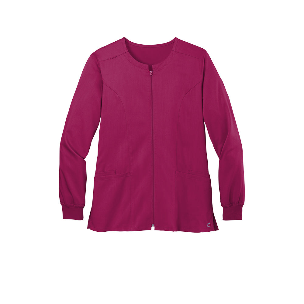 Wink™ Women’s Premiere Flex™ Full-Zip Scrub Jacket - Wine